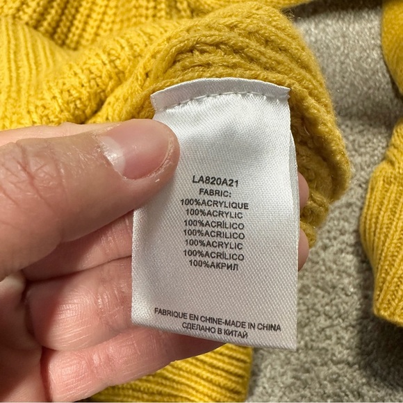 Molly Bracken Women’s Cable Knit Sweater Longsleeve Boat Neck Boho in Yellow XS - Picture 9 of 11